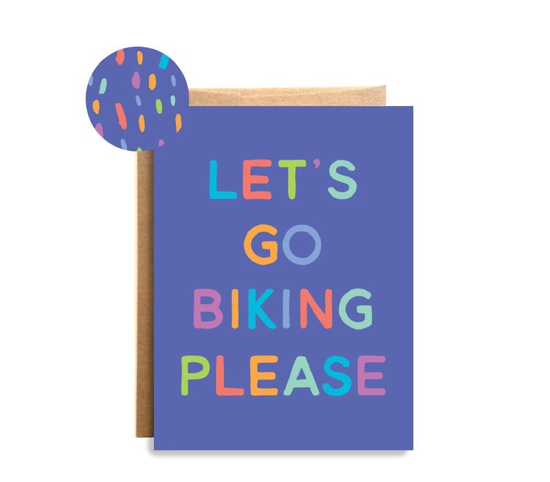Compass Paper Co. Biking Please Greeting Card