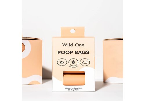 Wild One Eco-Friendly Dog Poop Bags - 6 Rolls