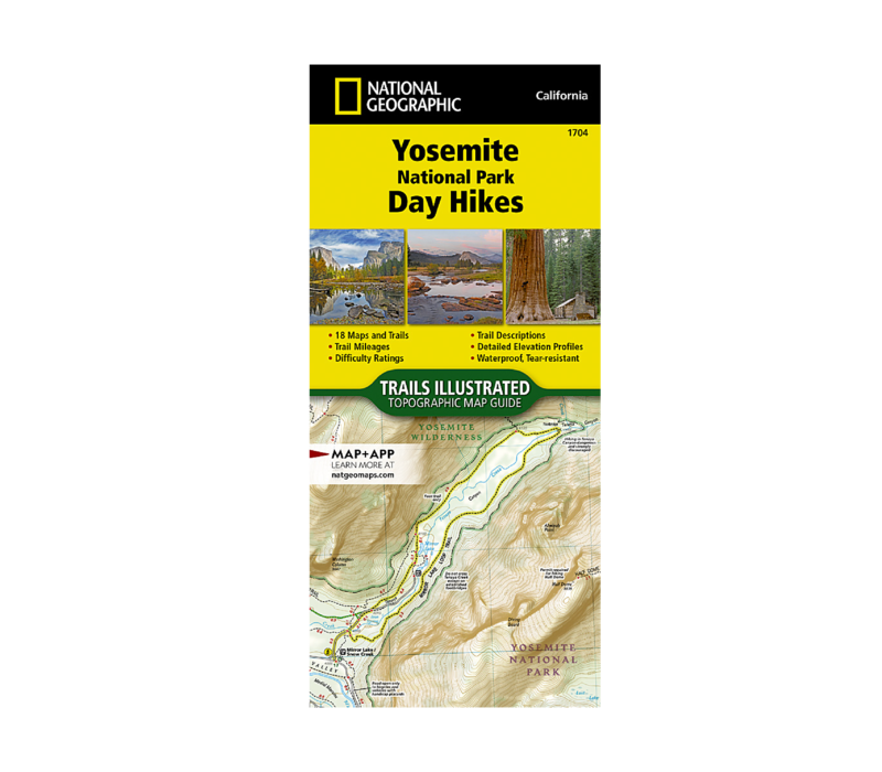 National Geographic 1704: Yosemite National Park Day Hikes Map