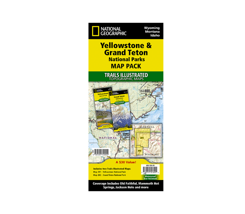 National Geographic Yellowstone and Grand Teton National Parks Map Pack
