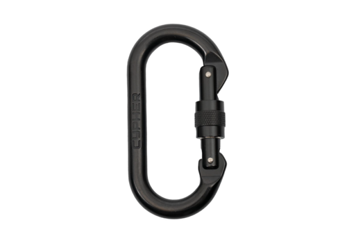 Cypher Oval Screw Gate Black Carabiner