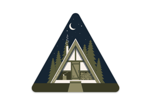 FERAL FERAL Navy Nighttime A-Frame Sticker