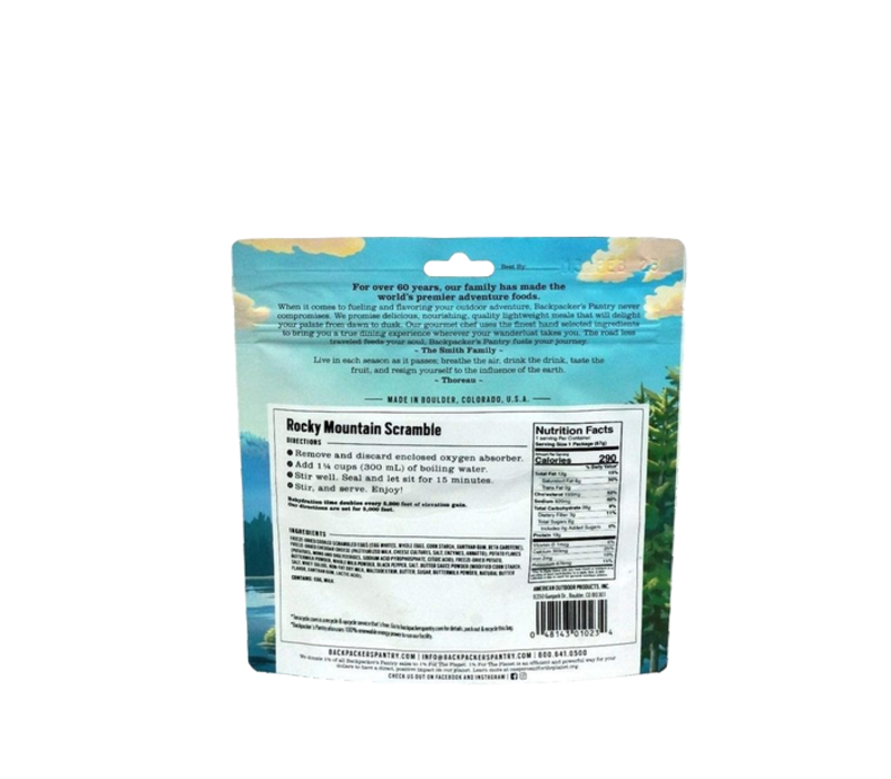 Backpacker's Pantry Rocky Mountain Scramble Freeze Dried Meal