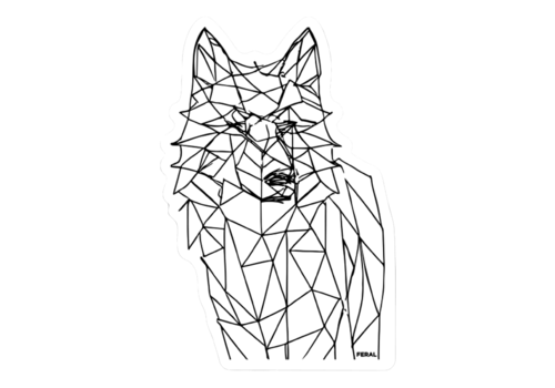 FERAL FERAL Sketchy Wolfy Sticker