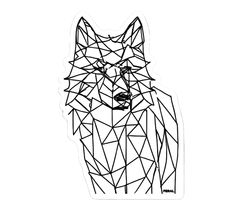 FERAL Sketchy Wolfy Sticker