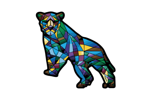 FERAL FERAL Glass Cougar Magnet