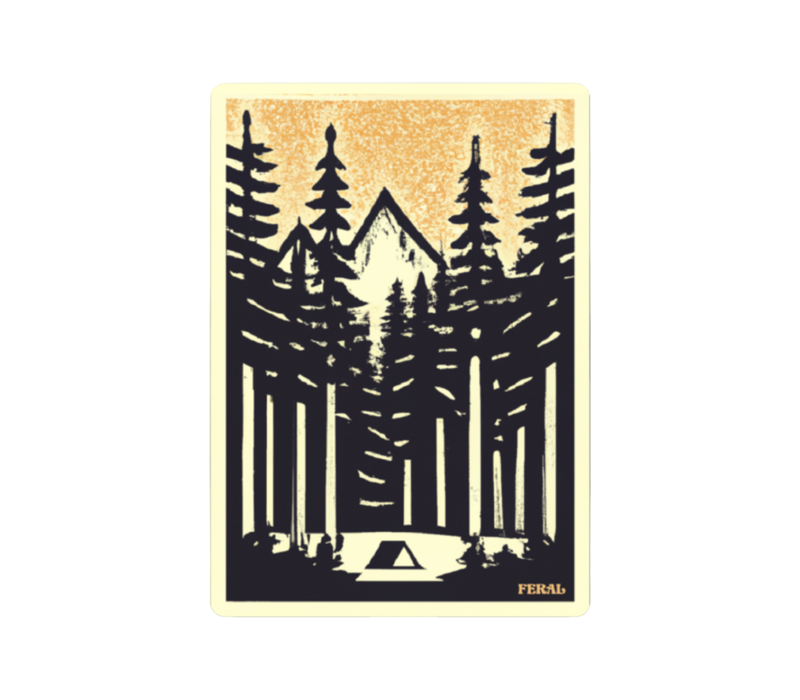 FERAL Tall Pines Tent Sticker