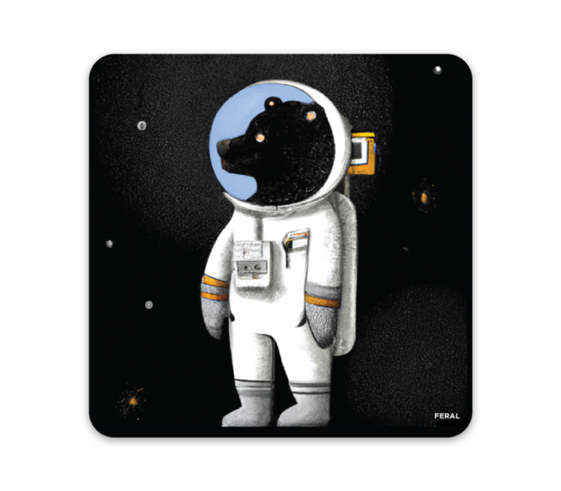 FERAL Astronaut Bear Sticker