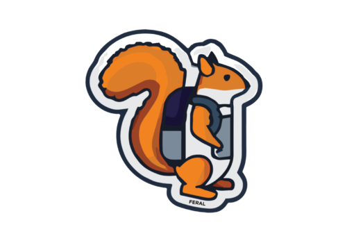 FERAL FERAL Adventure Squirrel Sticker