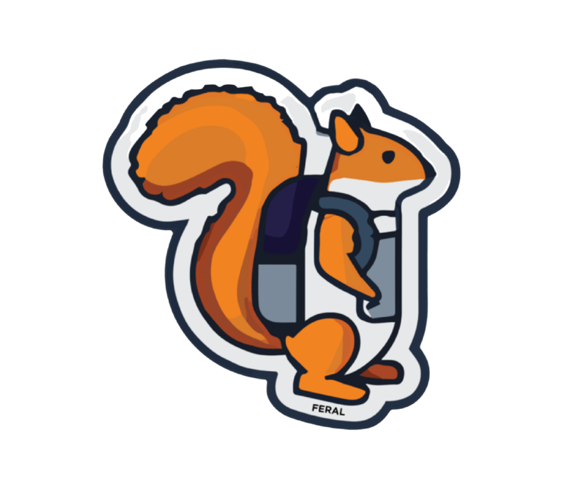 FERAL Adventure Squirrel Sticker