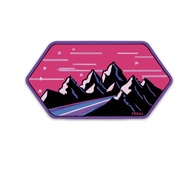 FERAL Vapor Mountains Sticker