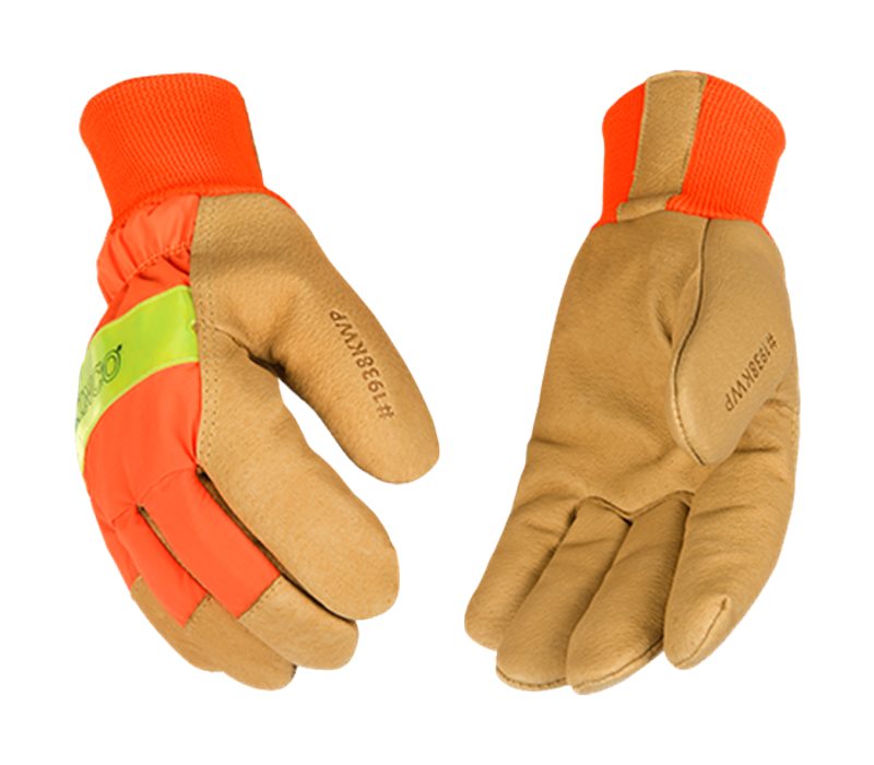 Kinco 1938 High-Visibility Waterproof Pigskin Gloves