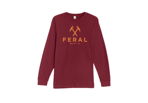 FERAL FERAL Denver Logo Long Sleeve Tee Maroon | Burnt Orange