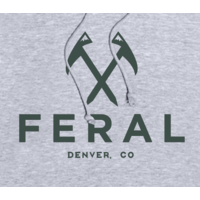 FERAL Denver Unisex Logo Hoodie Heather Grey | Pine