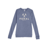 FERAL FERAL Denver Unisex Logo Crew Sweatshirt - Heather Denim | Oatmeal
