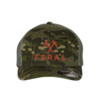 FERAL FERAL Logo Flexfit Embroidered Hat 6511 Multicam | Orange
