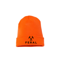 FERAL Classic Cuffed Logo Beanie Blaze | Black