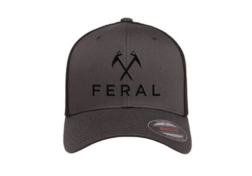 FERAL FERAL Logo Low Profile Embroidered Hat 6606 Charcoal | Black