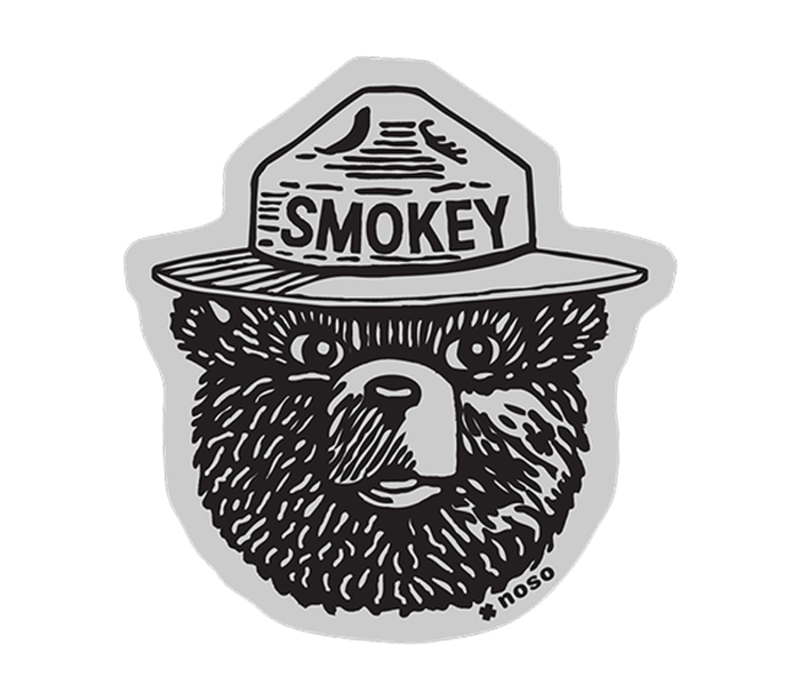 NoSo Smokey Bear Logo Gray Patch