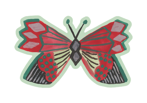 NoSo NoSo Red Butterfly by Nathalie Lete Patch