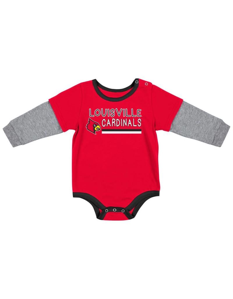 Colosseum Athletics ONESIE, INFANT, BUTTON LIFT, RED/GRY, UL