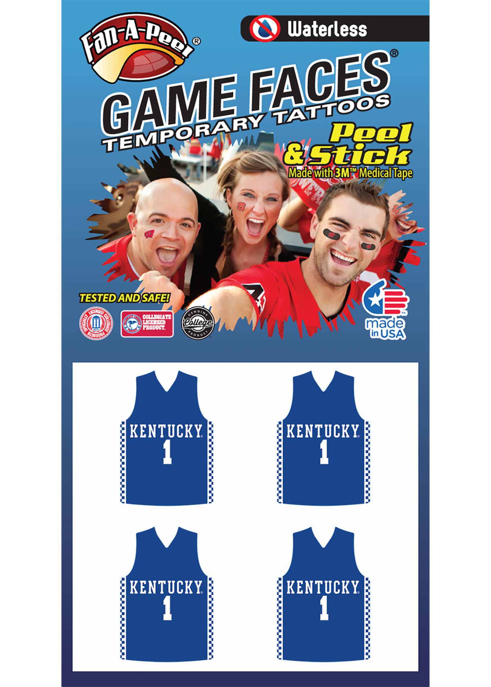 Fan A Peel TATTOOS, JERSEYS, 4 PC, UK