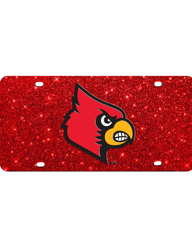 Stockdale Technologies LICENSE PLATE, GLITTER, RED, UL