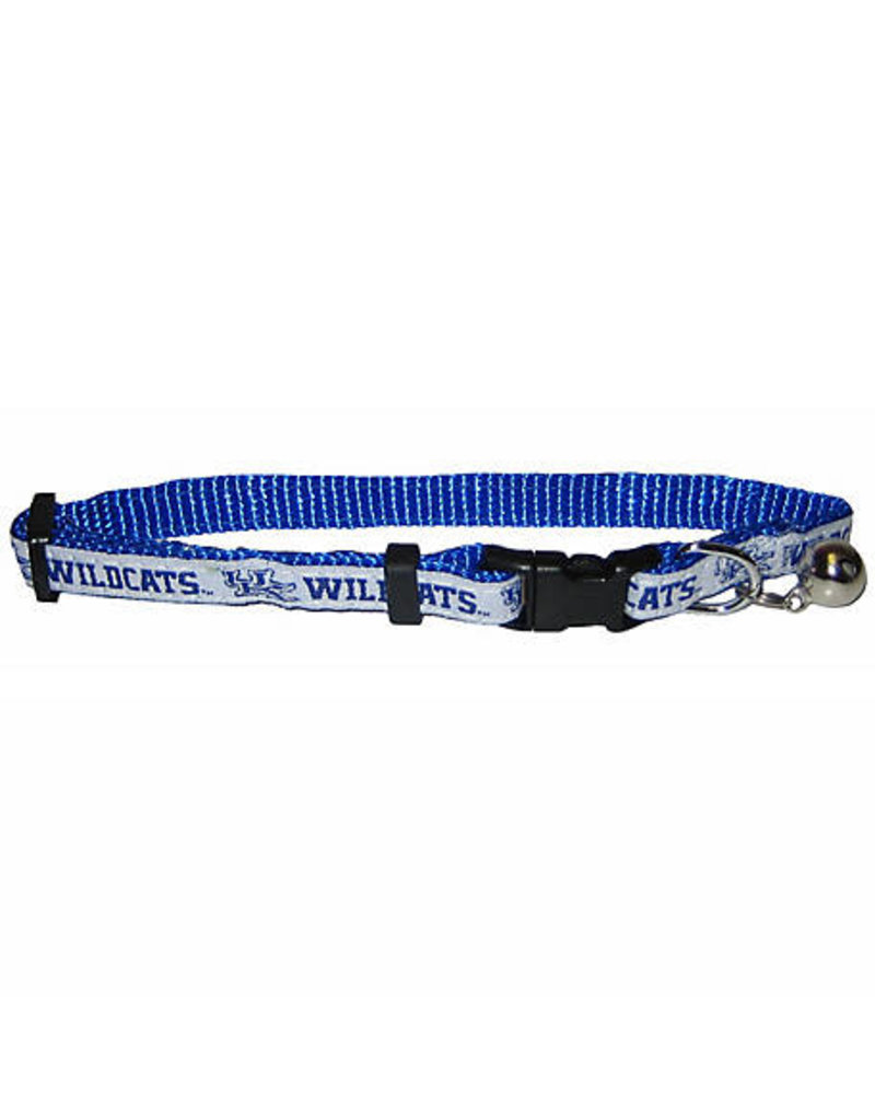 Pets First Co CAT COLLAR, ADJUSTABLE, WHITE/ROYAL, UK