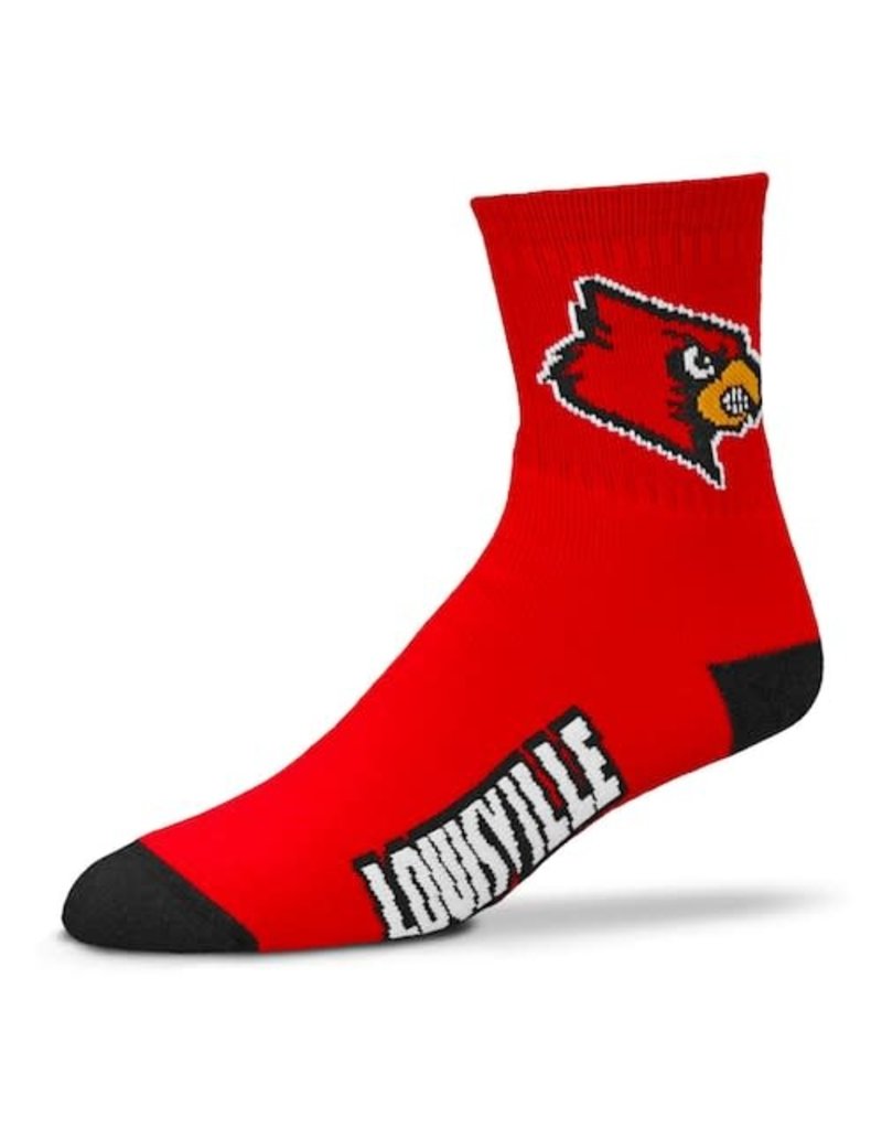 Bare Feet SOCKS, QUARTER, HEAD, RED, UL 10-13
