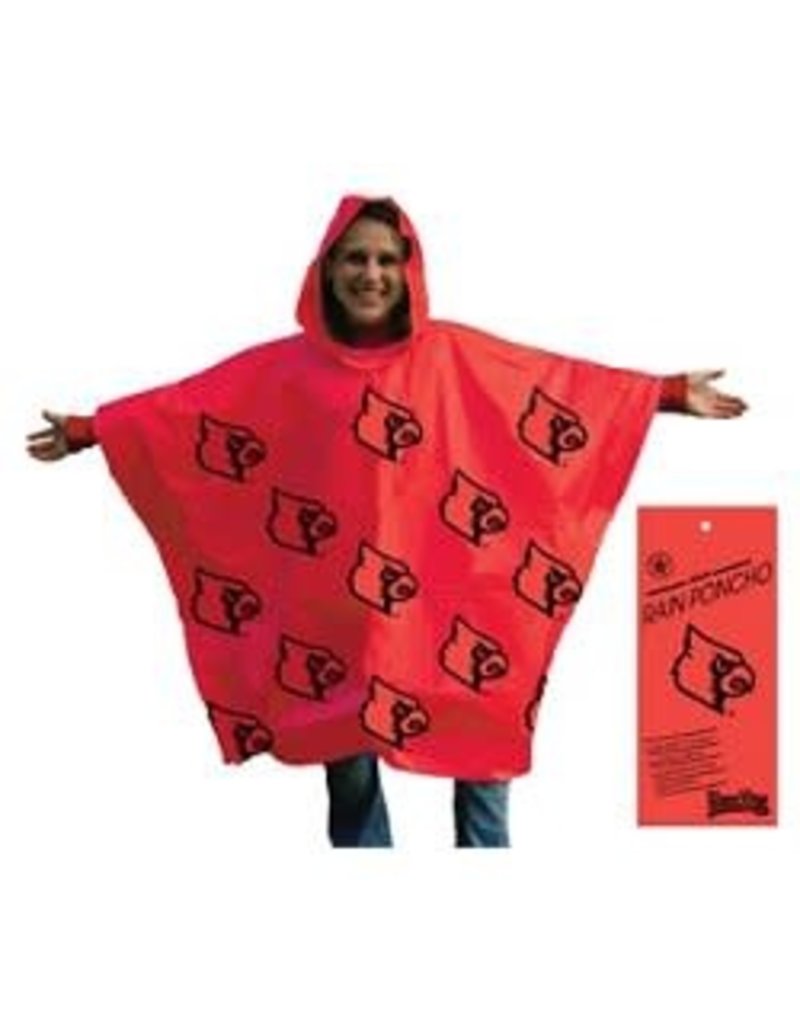 RAIN PONCHO, RED, UL