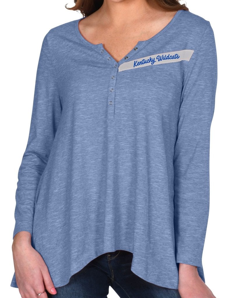 womens cozy henley sweatshirt