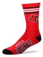 Bare Feet SOCKS, 4-STRIPE, RED, 10-13, UL