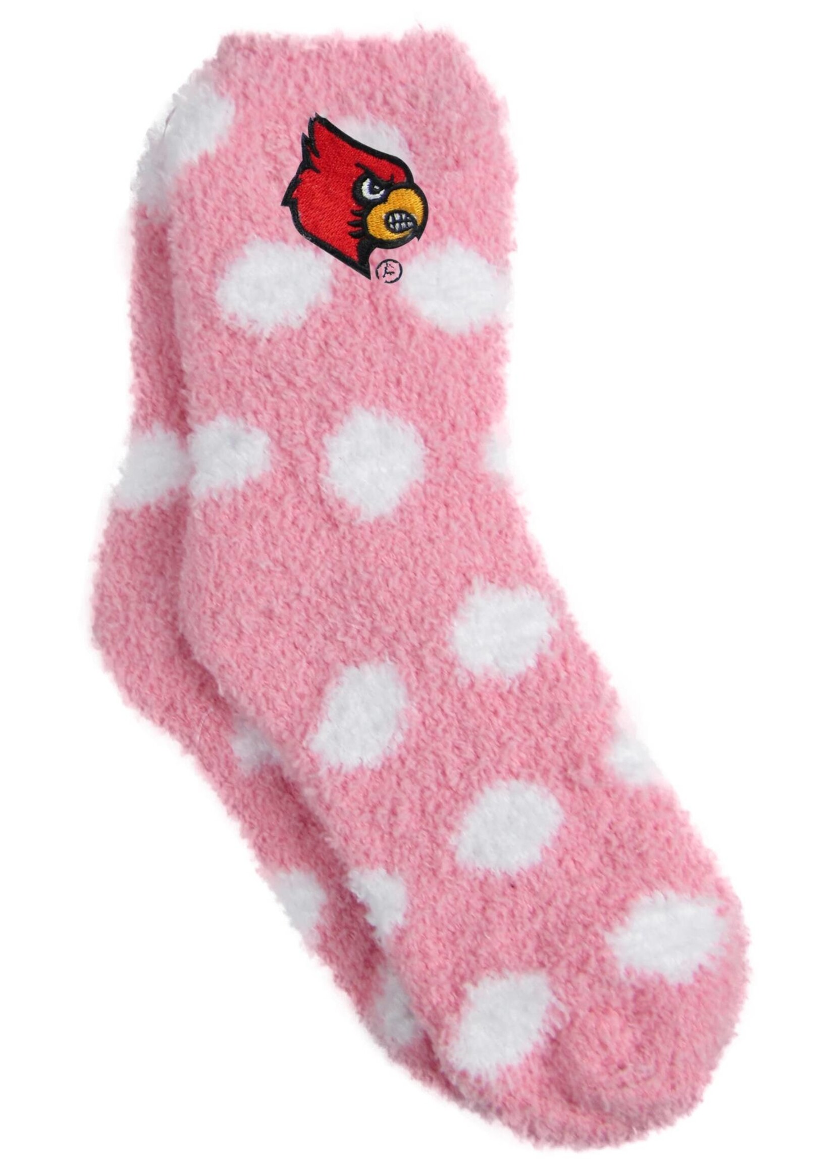 SOCKS, LADIES, FUZZY DOT, PINK, UL