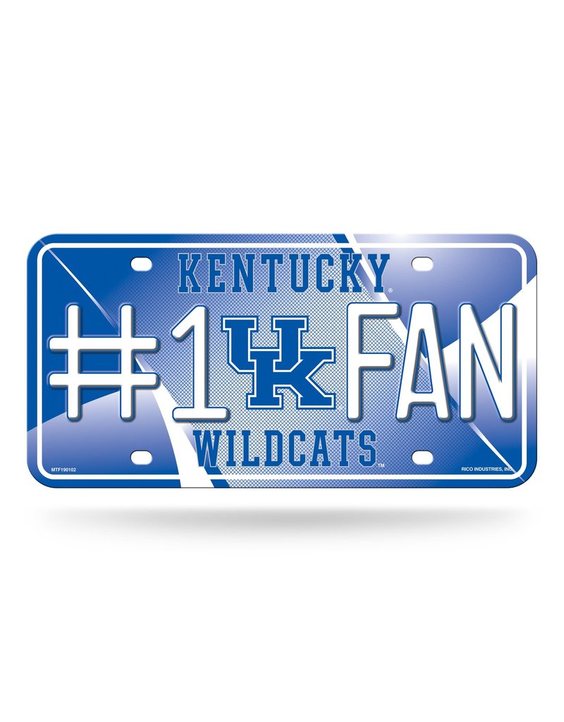 Rico Industries LICENSE PLATE, METAL, #1 FAN, UK