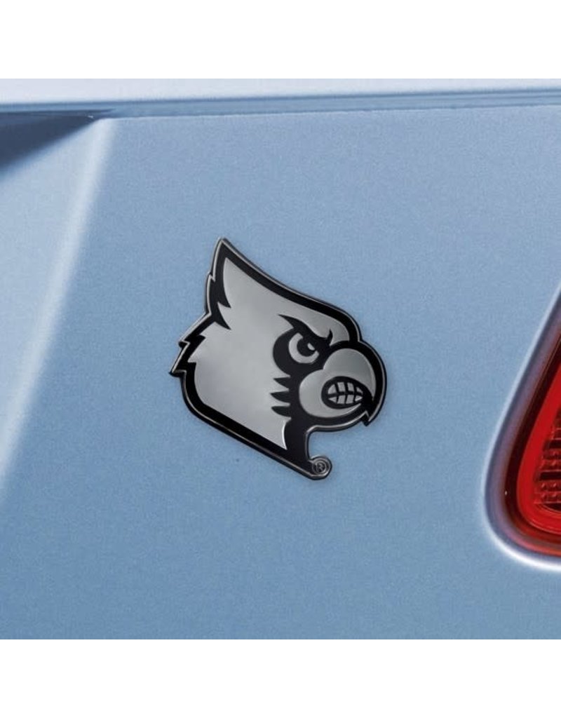 Louisville Cardinals Chrome Metal Auto Emblem