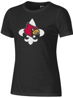 Gear for Sports TEE, LADIES,SS, FLEUR DE LIS, BLK, UL