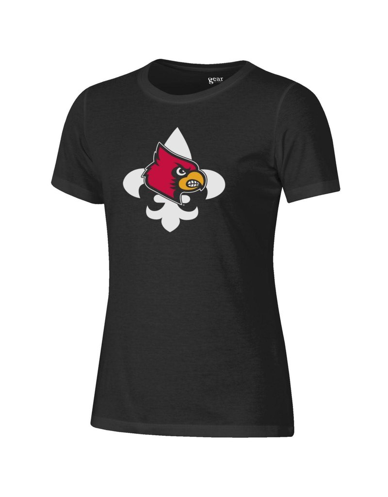 Gear for Sports TEE, LADIES,SS, FLEUR DE LIS, BLK, UL
