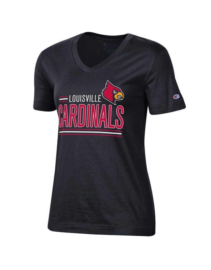 Champion Louisville Cardinals Black Big Logo Short Sleeve T Shirt