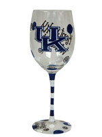 WINE GLASS, PAINTED, ROYAL, 12 OZ, UK