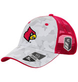 Colosseum Athletics HAT, ADJUSTABLE, OHT, SQUALL TRUCKER, CAMO/RED, UL