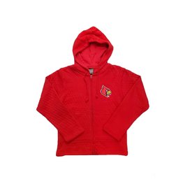 Little King JACKET, YOUTH, FZ, QUILTED, RED, UL