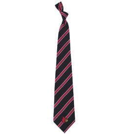 Eagles Wings Neck Tie TIE, WOVEN POLY, STRIPES, BLK/RED, UL