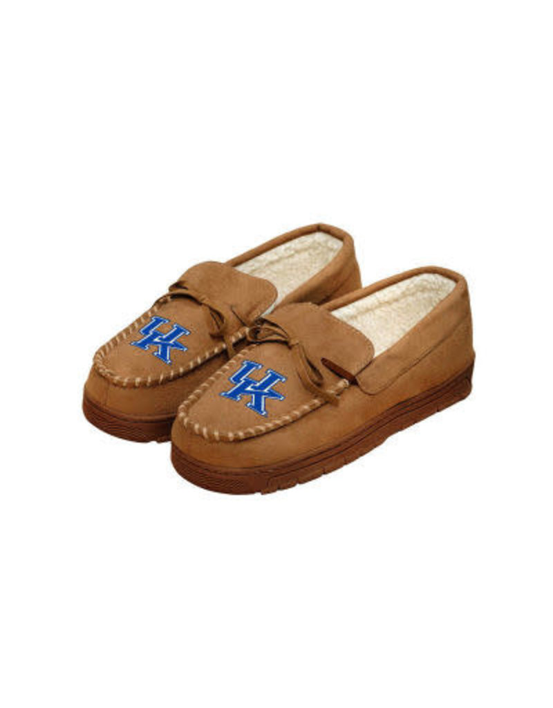 SLIPPERS, MOCCASIN, BROWN, UK