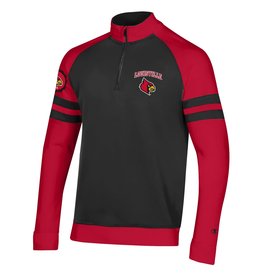 Champion Products PULLOVER, 1/4 ZIP, SUPER FAN, BLK/RED, UL