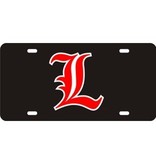 Laser Magic-Wincraft LICENSE PLATE, RED L, BLACK, UL