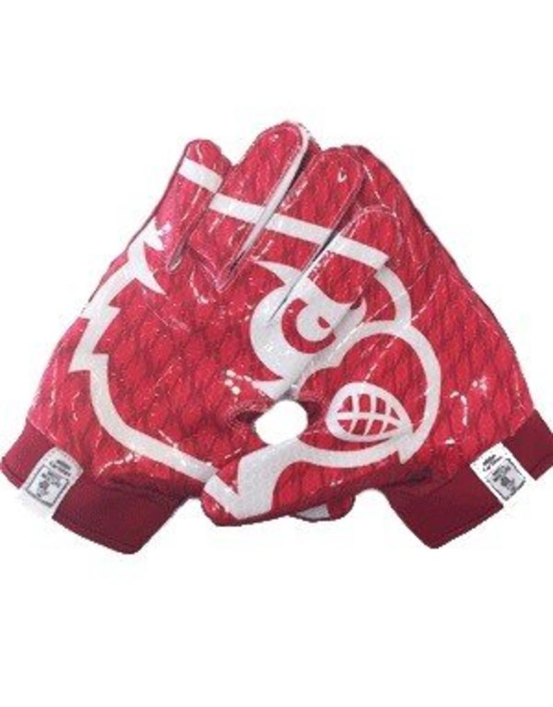 red football gloves