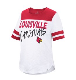 Colosseum Women's Louisville Cardinals White Cropped Jersey