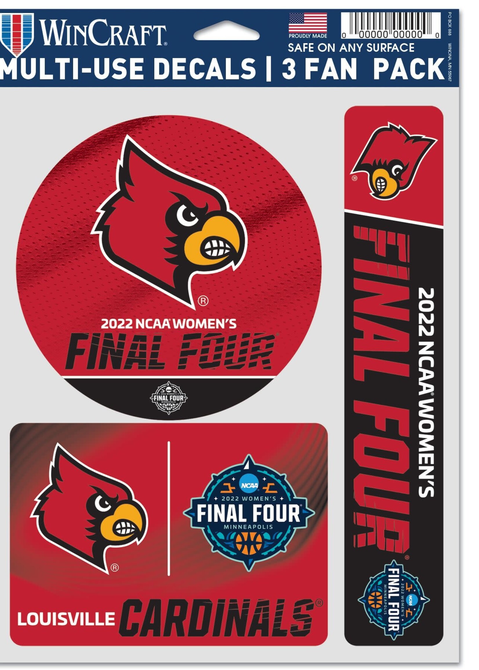 Wincraft Inc DECALS, FINAL FOUR, 3 PACK, UL