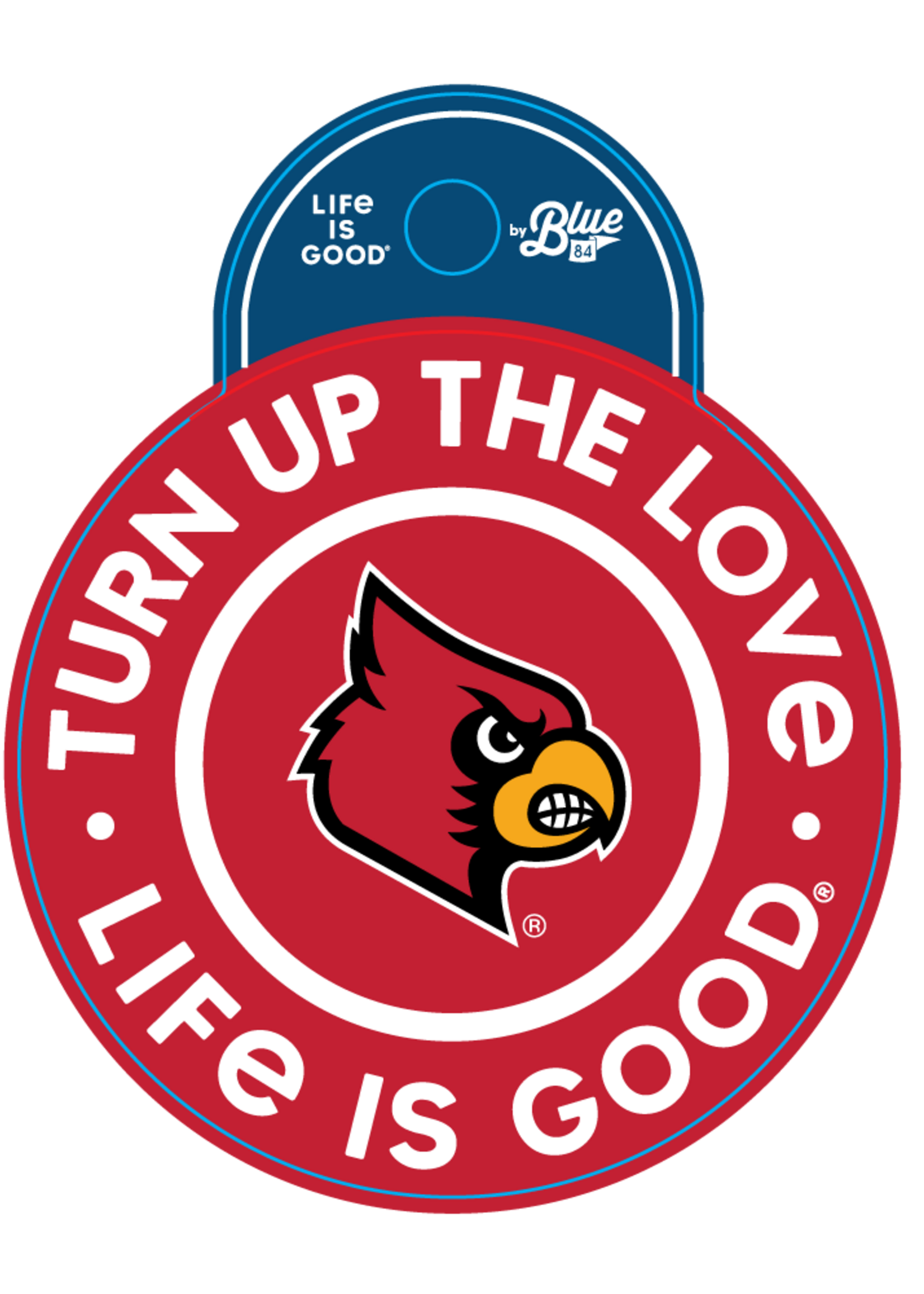 BLUE 84 DECAL, LIG, TURN UP LOVE, 4 IN, UL