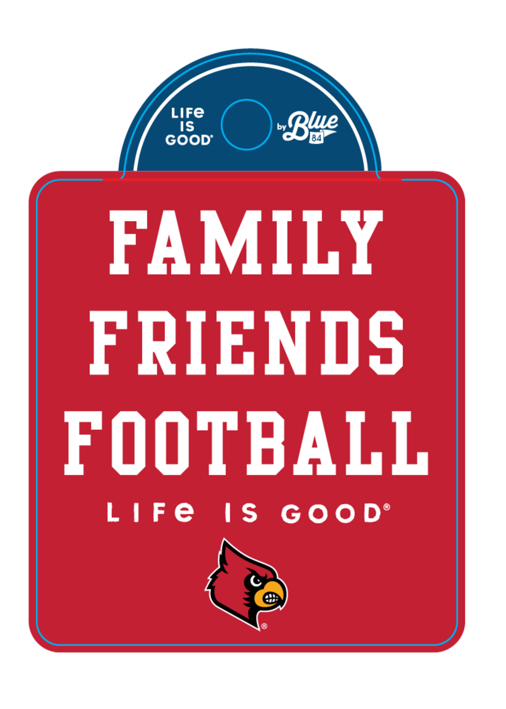 BLUE 84 DECAL, LIG, FAMILY, FRIENDS, 4 IN, UL